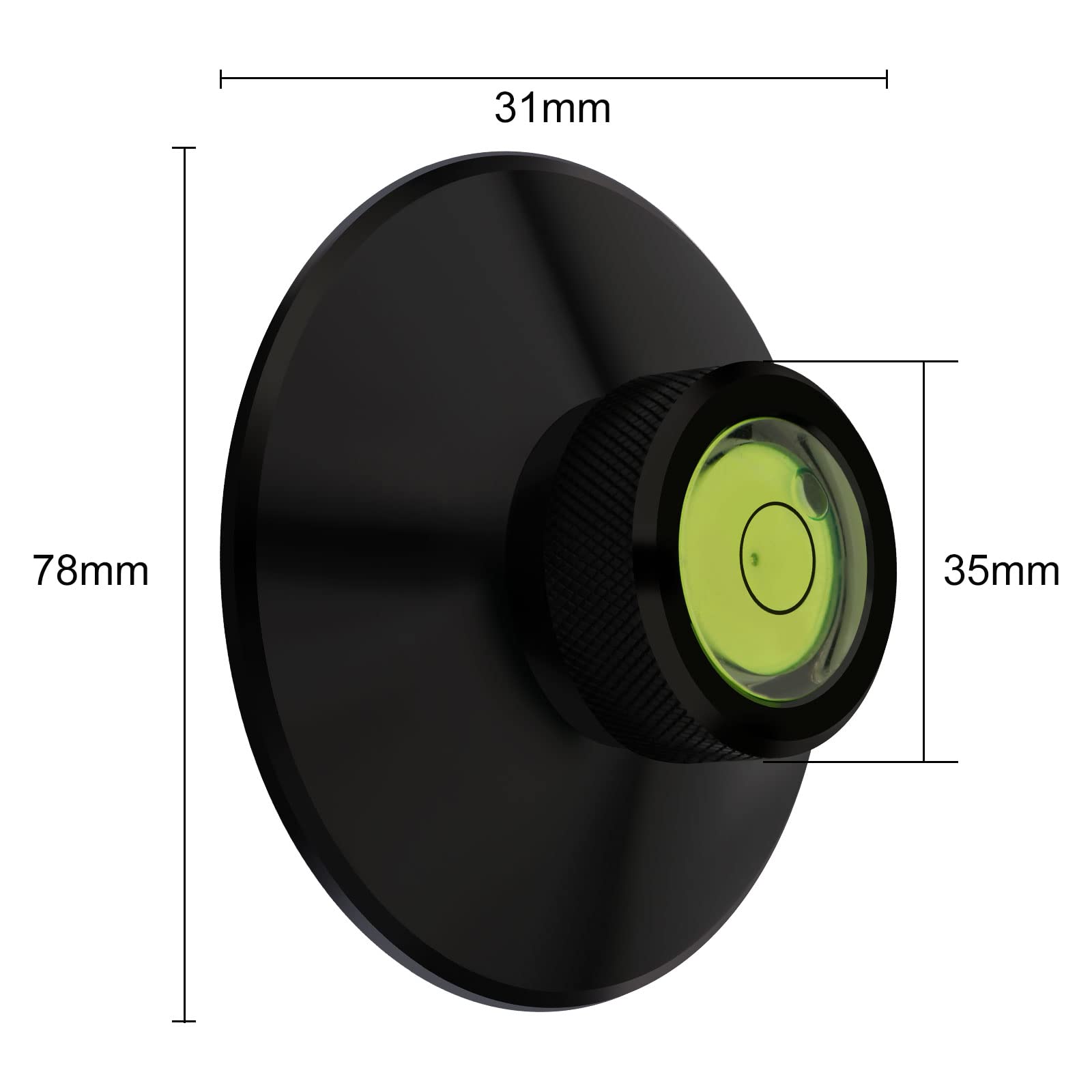 Audiophile Record Weight Stabilizer Aluminum Turntable Weight With Bubble Level And Protective Soft Base Pad Lp Record Player Vi