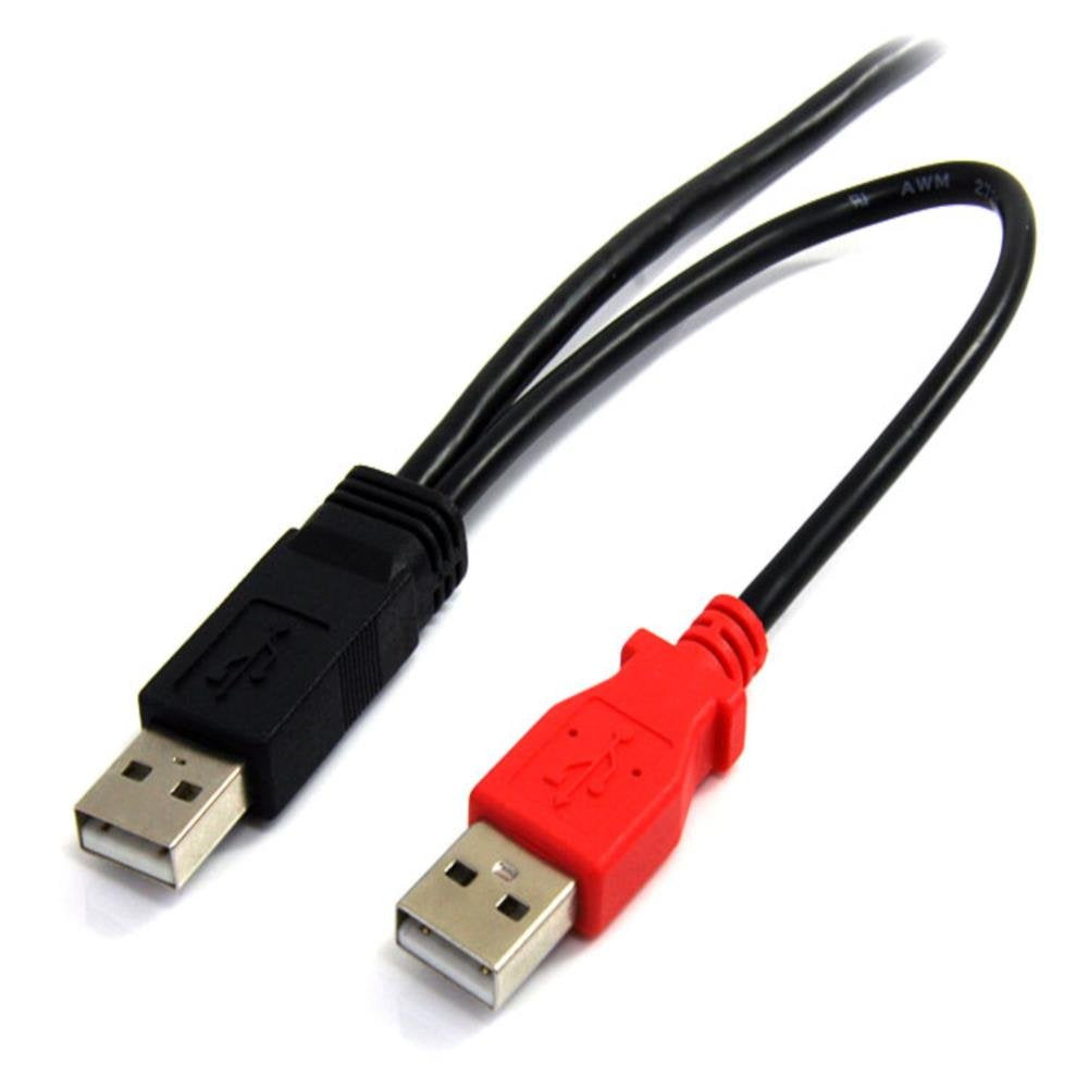 Startech.Com 1 Ft Usb Y Cable For External Hard Drive   Usb A To Mini B   Usb Cable   Usb (M) To Mini Usb Type B (M)   Usb 2.0