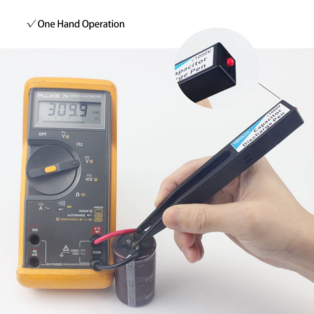 YEKMLCO Capacitor Discharge Pen FDB1 10-1000V Fast Discharging High Voltage Metal