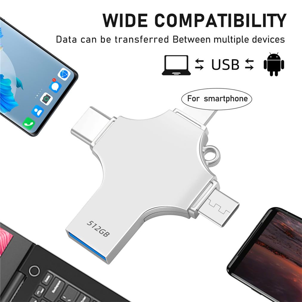 Photo Stick Usb Flash Drive Aoirhla 512Gb Memory Stick Usb 3.0 High Speed Thumb Drives Portable Mini Jump Drive Storage Device E