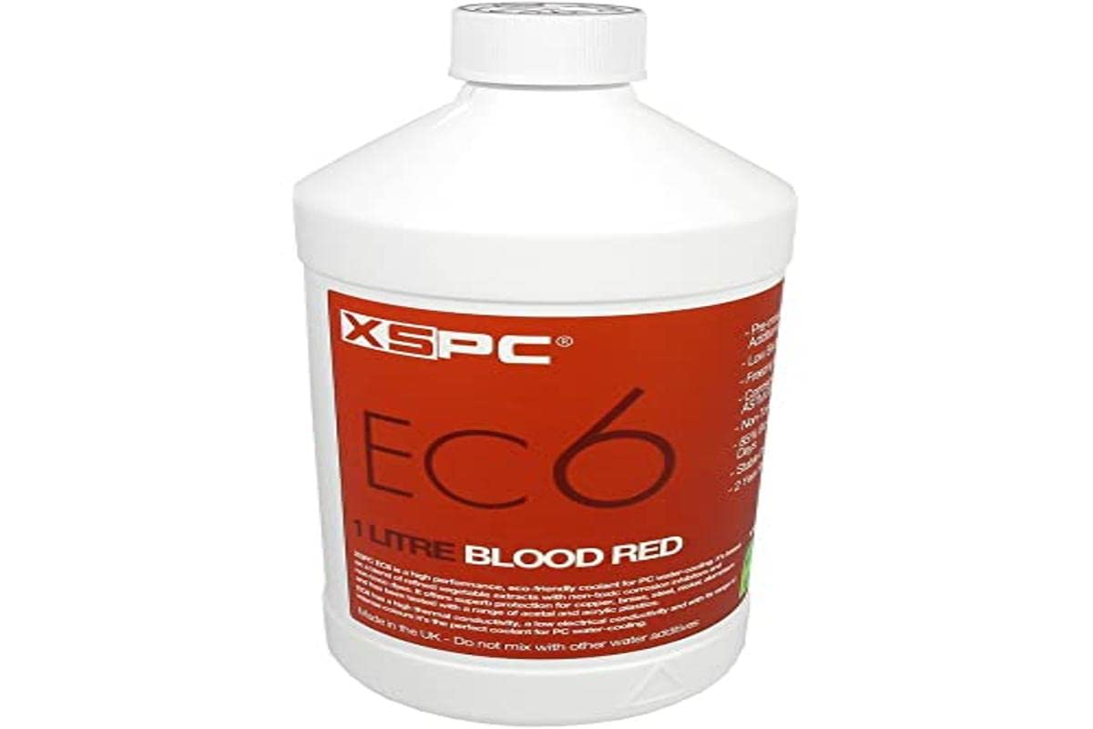 XSPC EC6 High Performance Premix PC Coolant, Translucent, 1000 mL, Blood Red