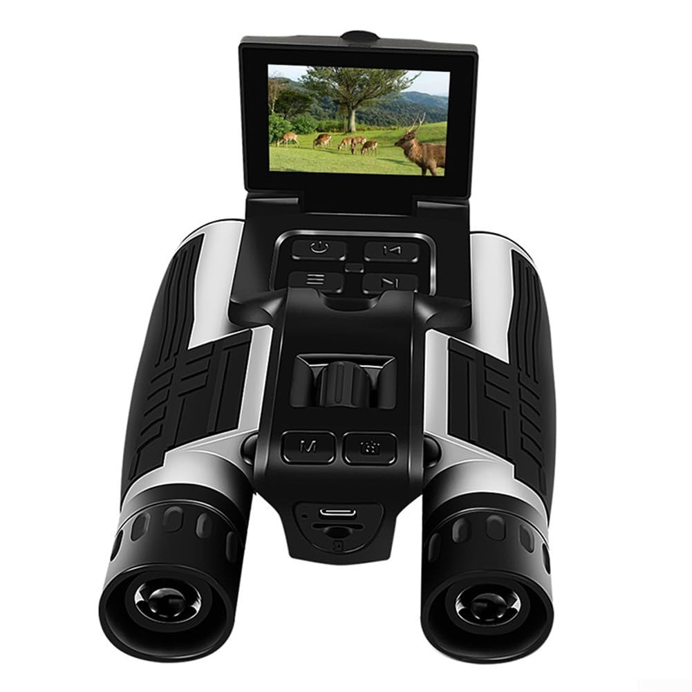 Digital Binoculars With Camera Videos With LCD Screen Display, 12x Optical Zoom 8X Digital Zoom 2.5K Videos Camera 48MP Pictures