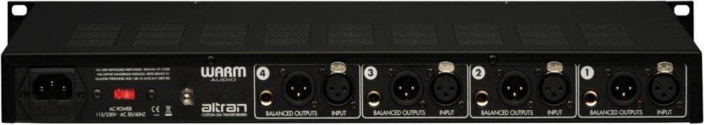 Warm Audio Wa 412 4 Channel Microphone Preamp And Instrument Di, Black