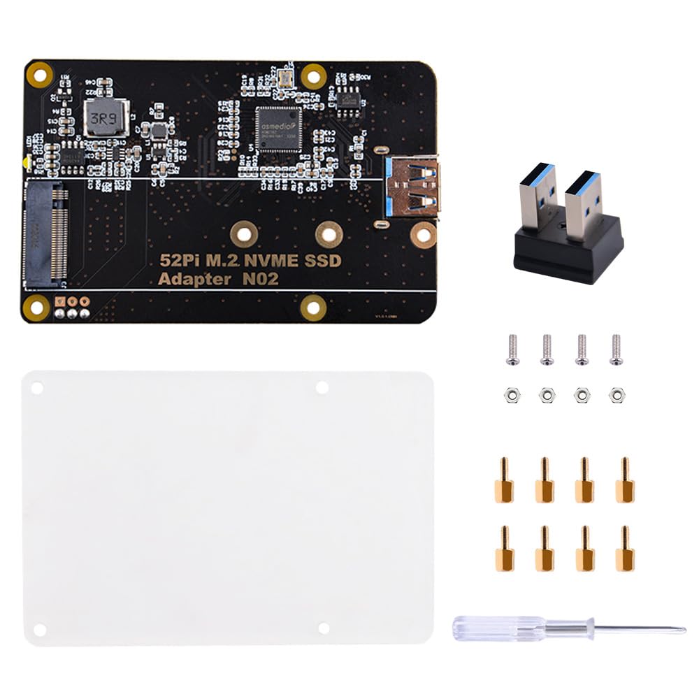 Geeekpi M.2 Nvme Ssd Storage Expansion Board For Raspberry Pi 4, Only Support M.2 Nvme Ssd (Pi Board Or M.2 Nvme Ssd Not Include