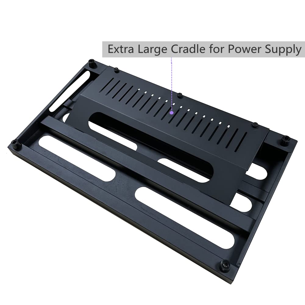 Soyan 22'' X 12.5'' Large Guitar Pedal Board With Power Supply Cradle, Carry Bag Included (Spb 22S)