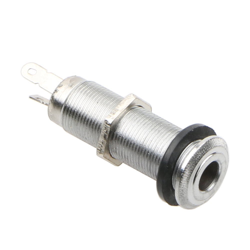Swhmc 1/4Inches Electric Guitar Jack Chrome Threaded Cylinder Output Input Jack Sockets For Electric Guitar