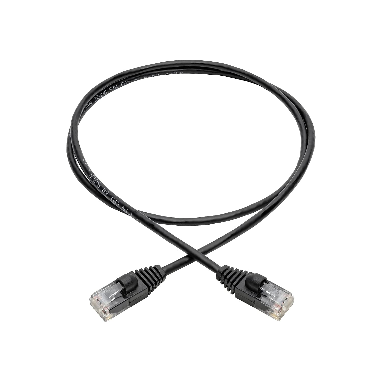 Tripp Lite Cat6A 10G Ethernet Cable, Snagless Molded Slim Utp Network Patch Cable (Rj45 M/M), Black, 3 Feet / 0.9 Meters, Manufa