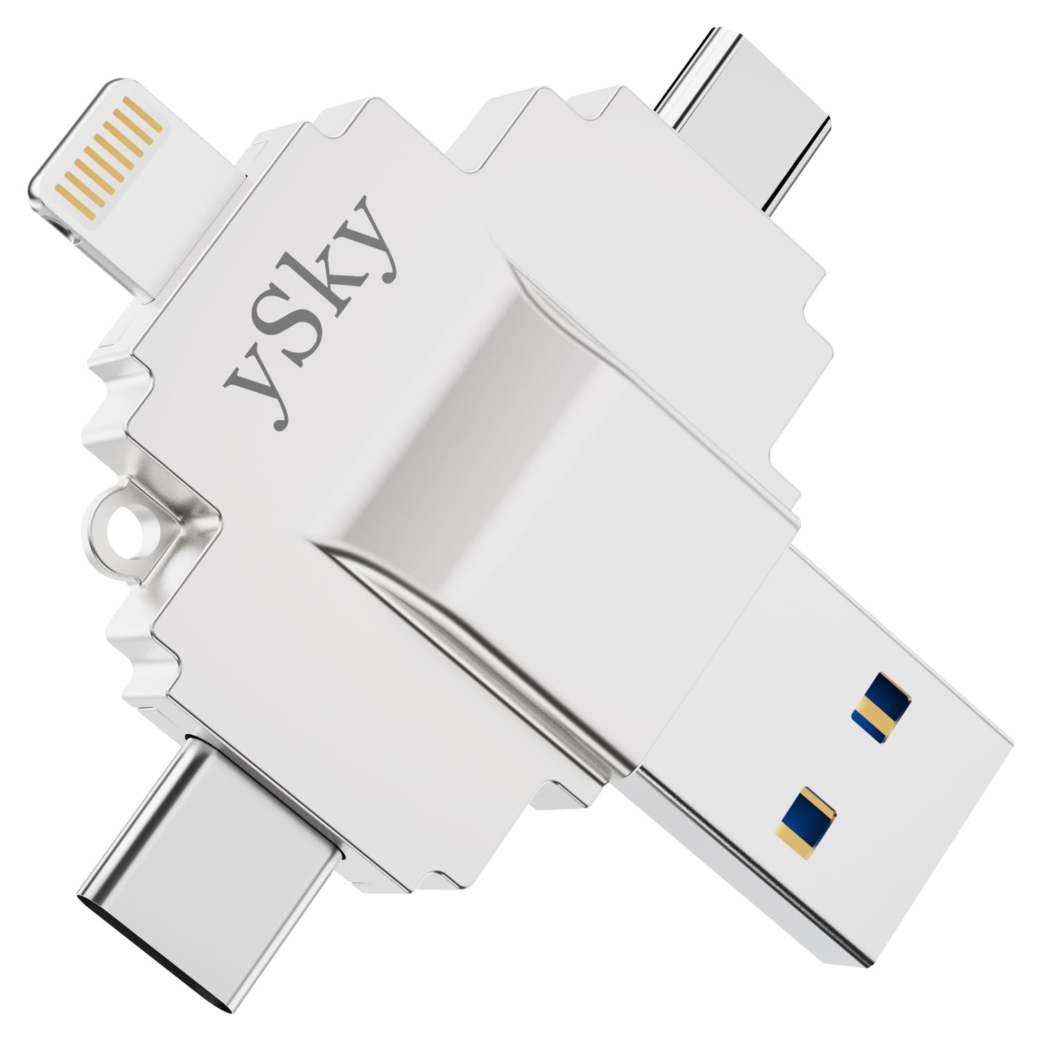 Mfi Certified 512Gb Photo Stick For Iphone Flash Drive,4 In1 External Storage Thumb Drive For Iphone Photos Videos Contacts Back