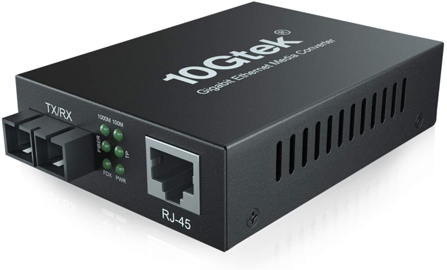 10Gtek Gigabit Singlemode Fiber To Ethernet Media Converter, Dual Sc Fiber, 1000Base Lx To 10/100/1000Base Tx Gigabit Smf Fiber
