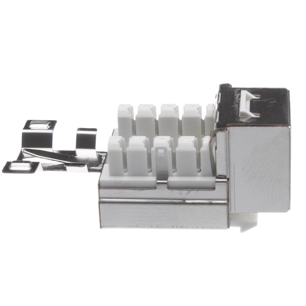 Shielded Cat6 Keystone Jack, Rj45 Female To 110 Punch Down