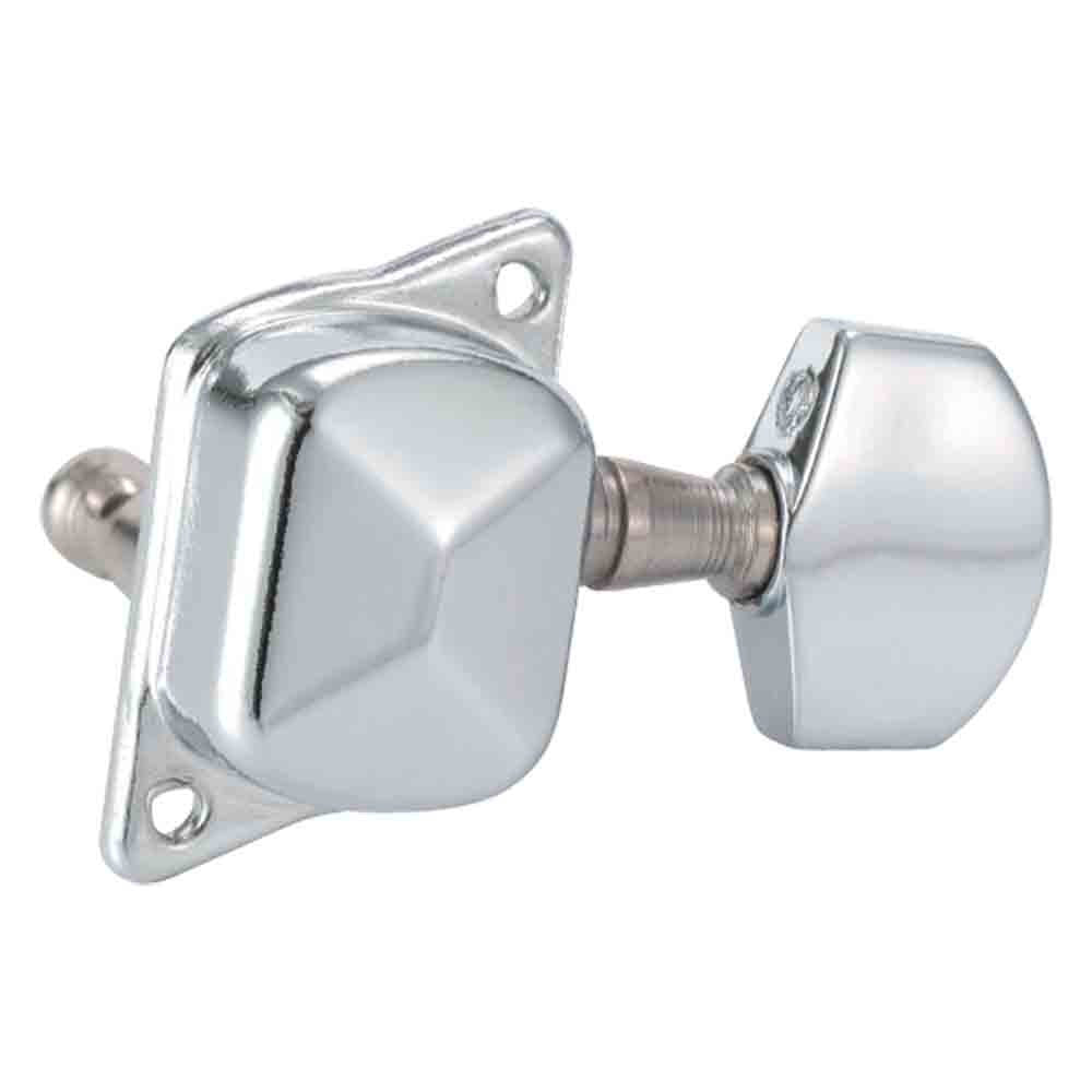 Golden Gate F-2217 Acoustic Guitar Tuners - 6 Individual (3+3) - Chrome