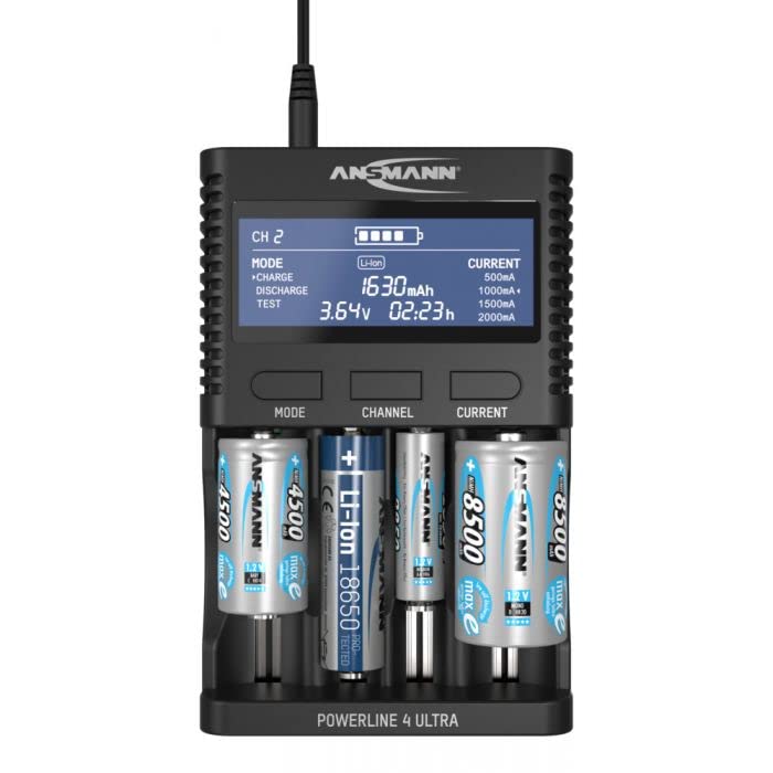 Ansmann Powerline 4 Ultra Battery Charger And Capacity Tester
