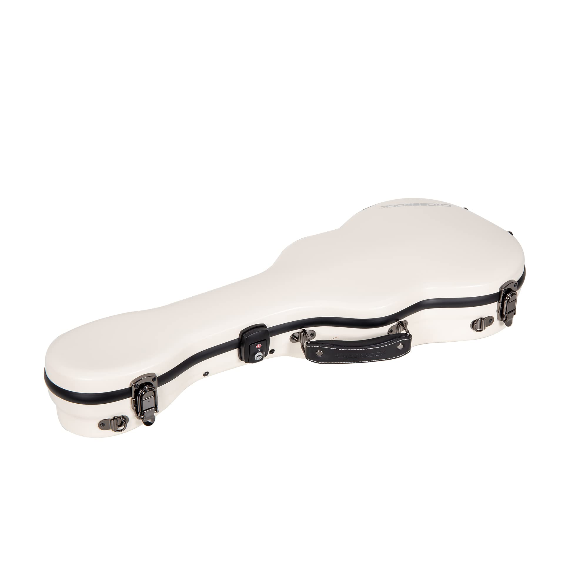 Crossrock Fiberglass Case With Tsa Lock For 27 Tenor Ukulelex-Milky White(Crf2020Tumw)