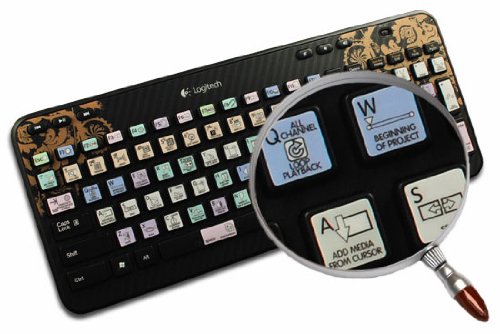 4Keyboard Magix Vegas Galaxy Series New Keyboard Labels Shortcuts 12X12 Size