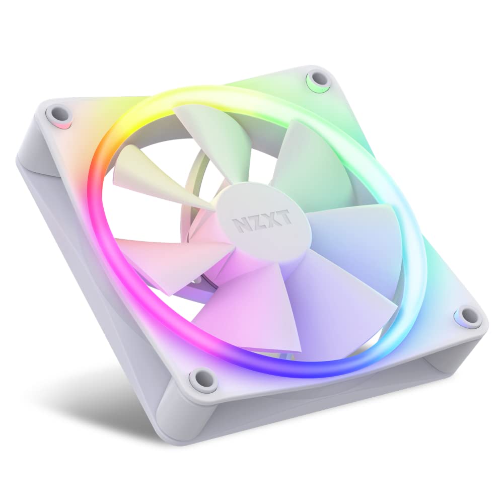 Nzxt F120 Rgb Fans   Rf R12Tf W1   Advanced Rgb Lighting Customization   Whisper Quiet Cooling   Triple (Rgb Fan & Controller In