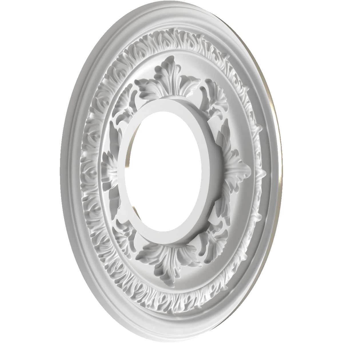 Ekena Millwork Cmp10Babcr Baltimore Thermoformed Pvc Ceiling Medallion (Fits Canopies Up To 4 1/4''), 10''Od X 3 1/2''Id X 3/4''