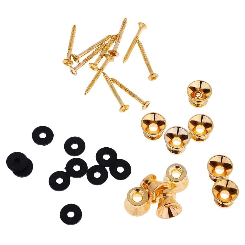 LICHTS Acoustic Guitar Strap Lock Straplock Strap Buttons for Electric Bass 3 Color