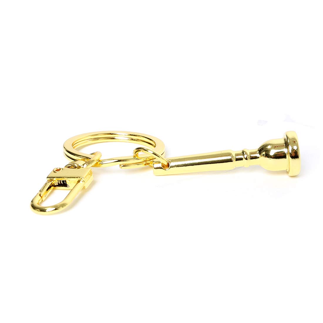 Curtis Trumpet Mouthpiece Themed Keychain (Gold, Brass, 74 X 32Mm)