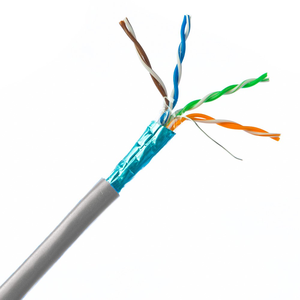 Accl 1000Ft Cat5E Ethernet Cable, Stranded, 24 Awg Pure Copper, Pullbox, Gray, 1Pk