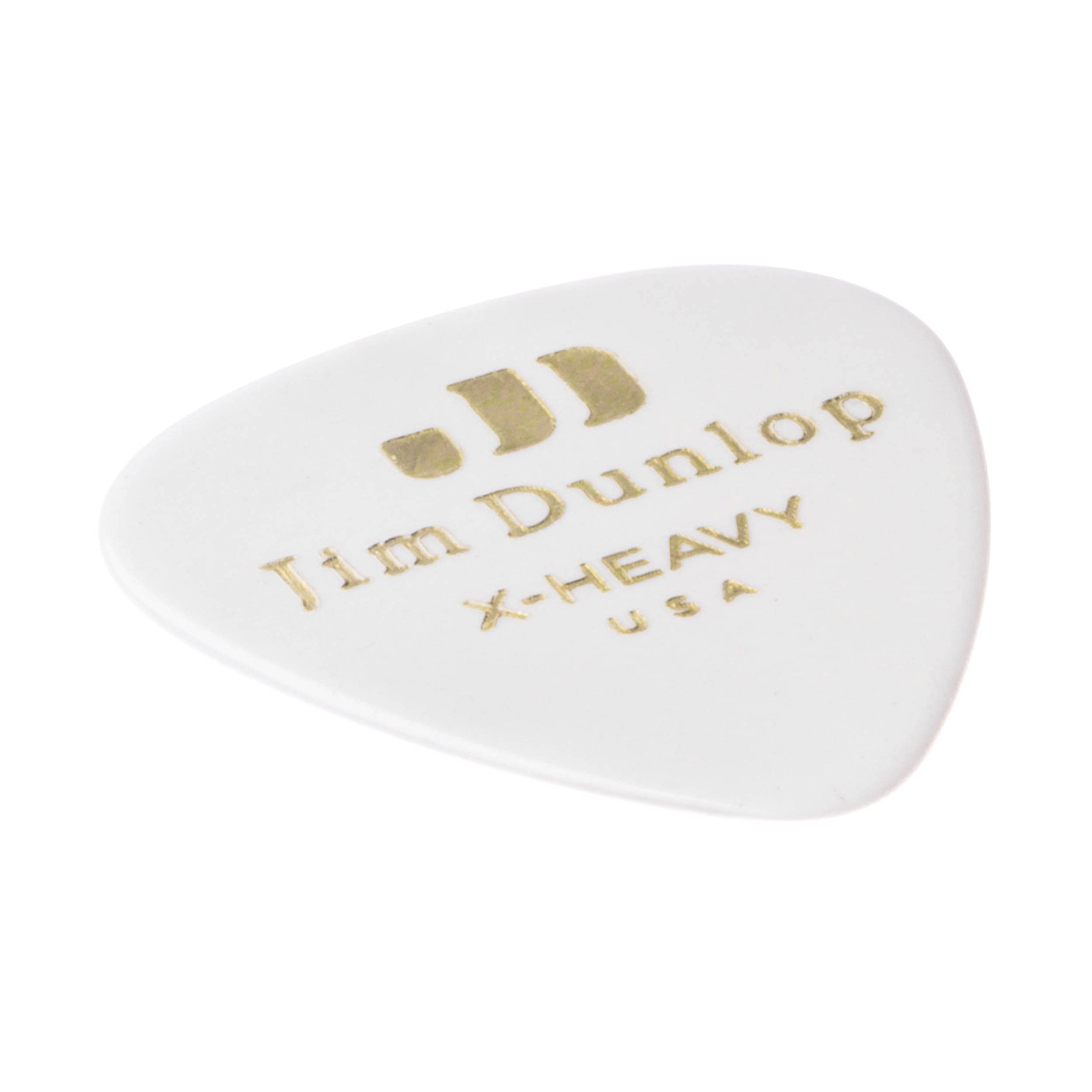 Dunlop 483R01Xh Genuine Celluloid, White, Extra Heavy, 72/Bag
