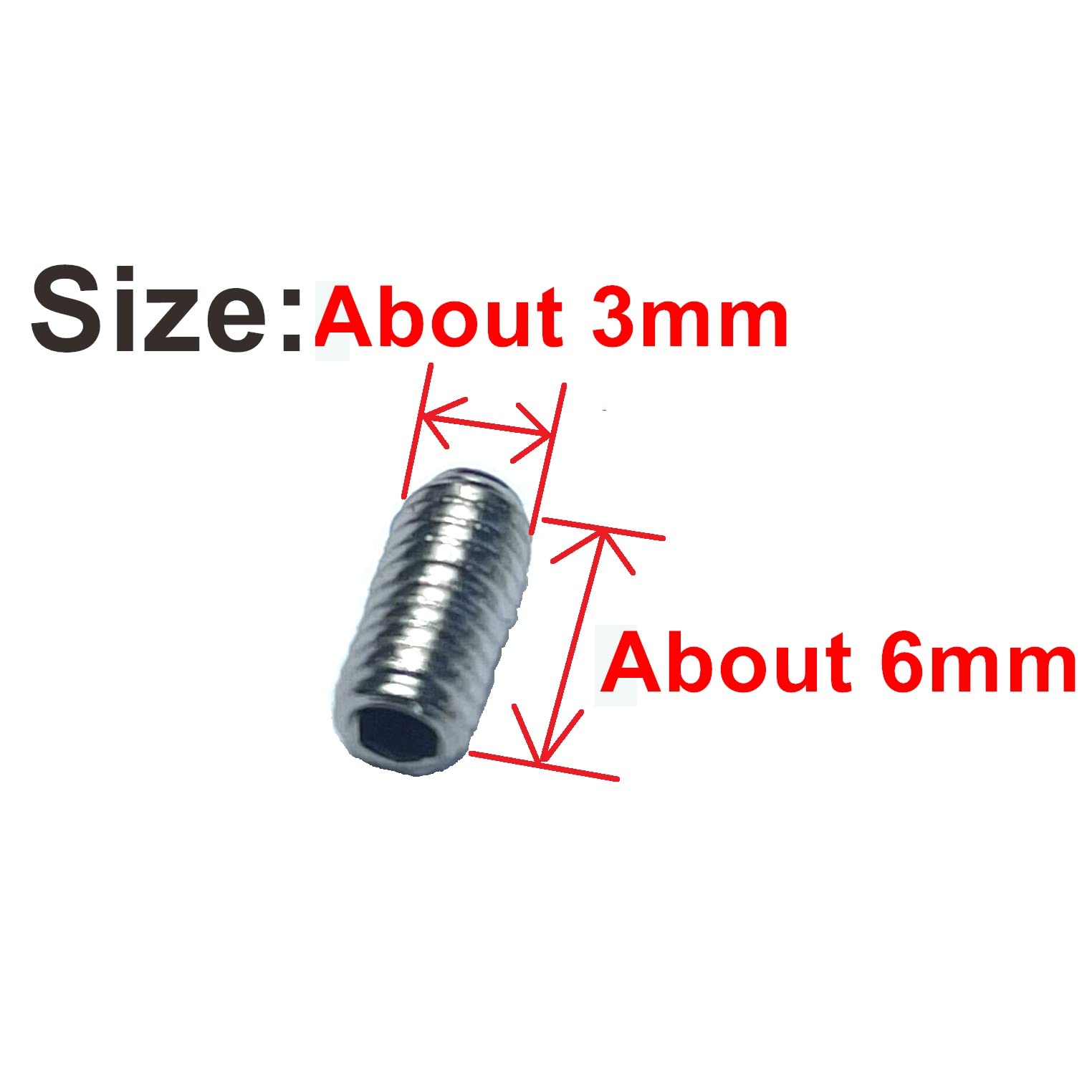 Zdingtech 50Pcs M3 X 6Mm 304 Stainless Steel Guitar Bridge Saddle Height Adjustment Screws For Fender Stratocaster Telecaster Wi