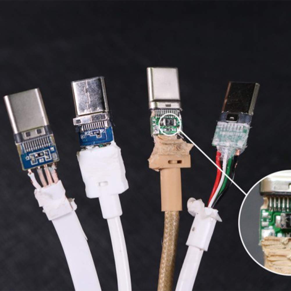 Anmbest 10Pcs Usb 3.1 Type C Connector 24 Pins Male Plug Socket Receptacle Adapter To Solder Wire & Cable 24P Pcb Board Support