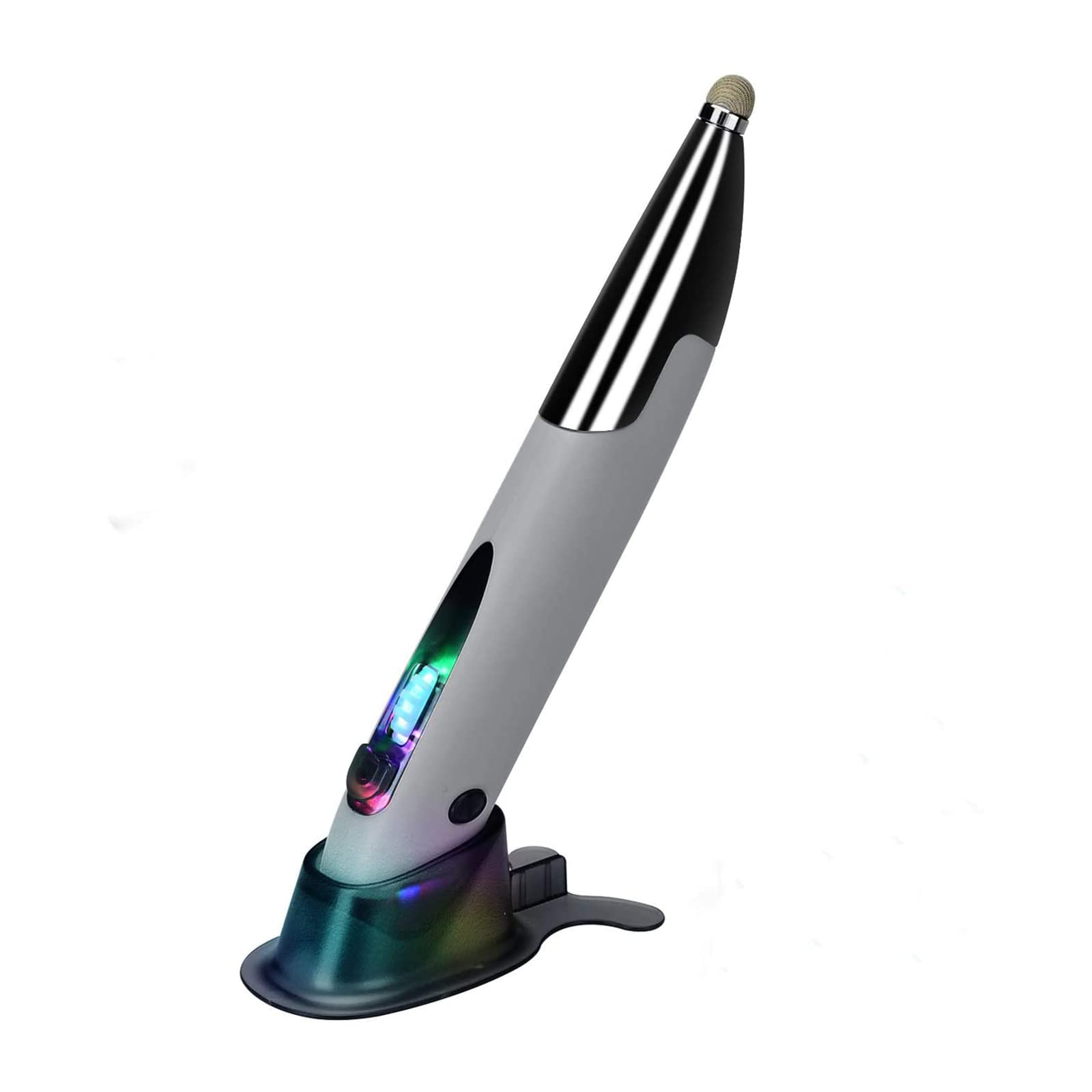 lychee Rechargeable Pocket Pen Mouse, Left/RightHanded Wireless Optical Ergonomic Mouse with Stylus Function RGB Backlit TypeC