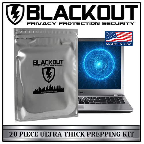 Blackout Faraday Cage Emp Bags Premium Ultra Thick 20Pc Prepping Kit Laptops Tablets Smartphones Hard Drives