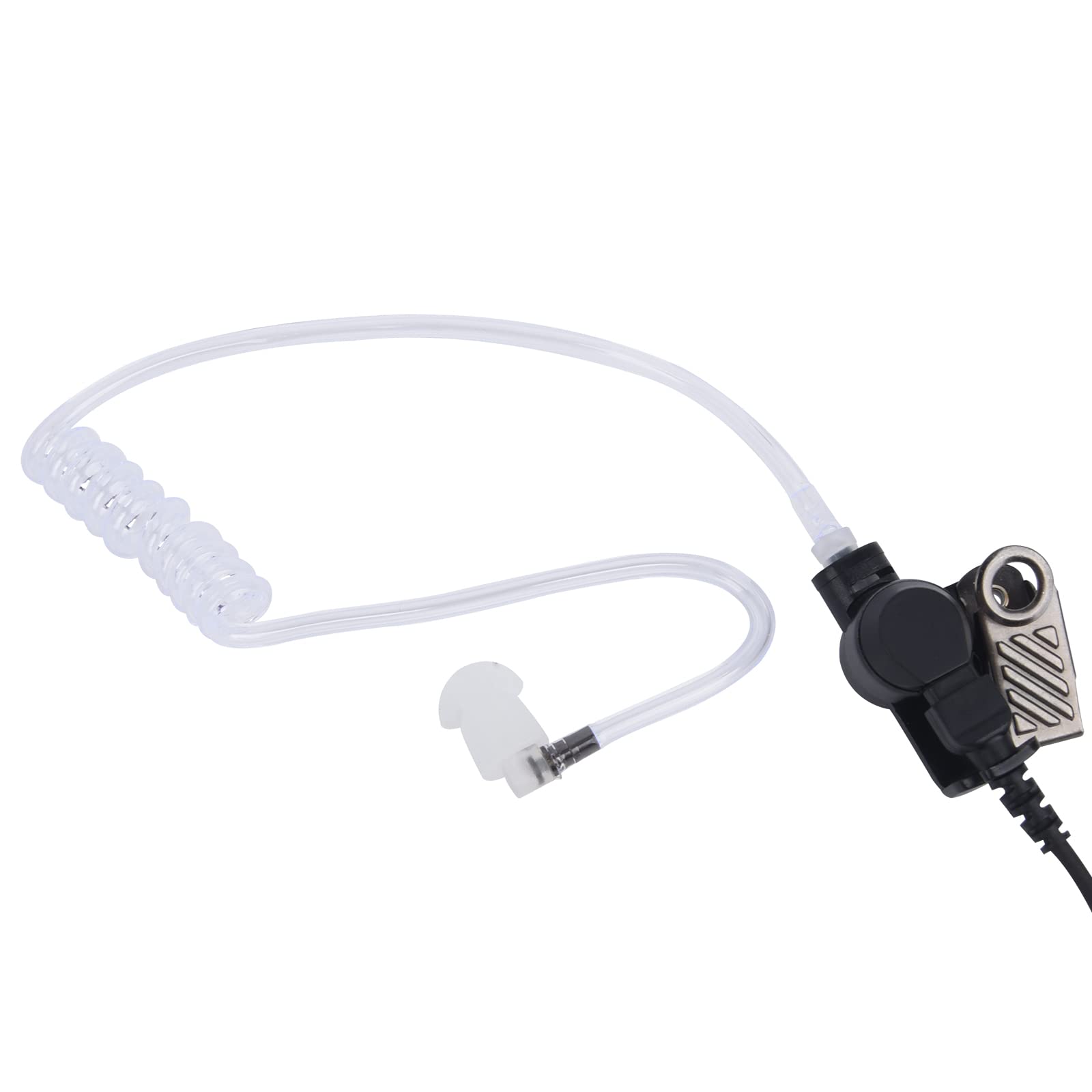 Pdflie Xl200 2.5 Mm Listen Only Acoustic Tube Earpiece Radio Receiver Surveillance Covert Coil Short Headset For Kenwood Harris