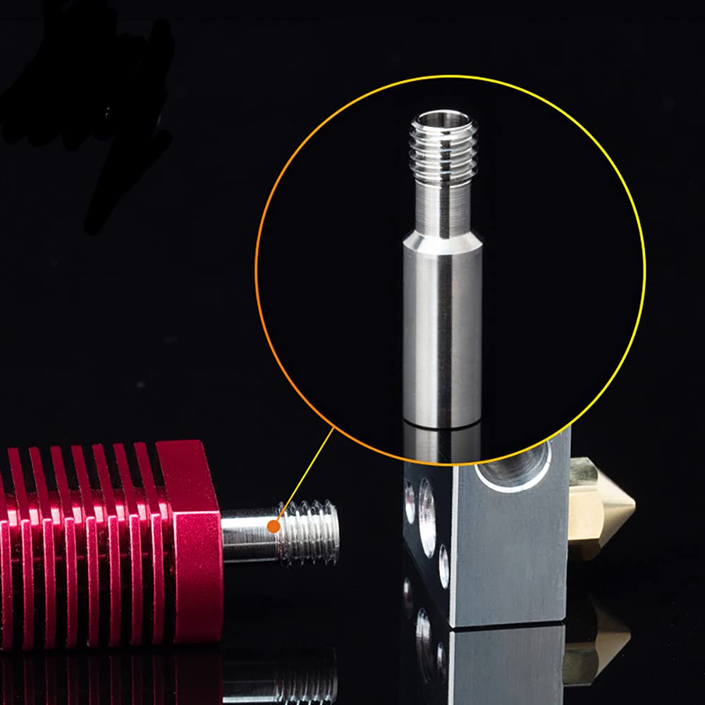 2Pcs Upgrade Gr5 Titanium Alloy Cr10 Throat Ender 3 V2 Heatbreak Tube For Creality Cr 10,S4 S5, Cr10S, Ender3, Ender 3 Pro, Cs3