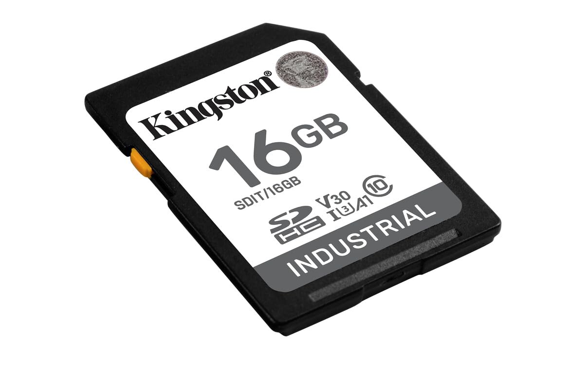 Kingston Industrial Sd Card, Up To 100Mb/S, High Endurance, Uhs-I U3 V30 A1, (Sdit/16Gb)