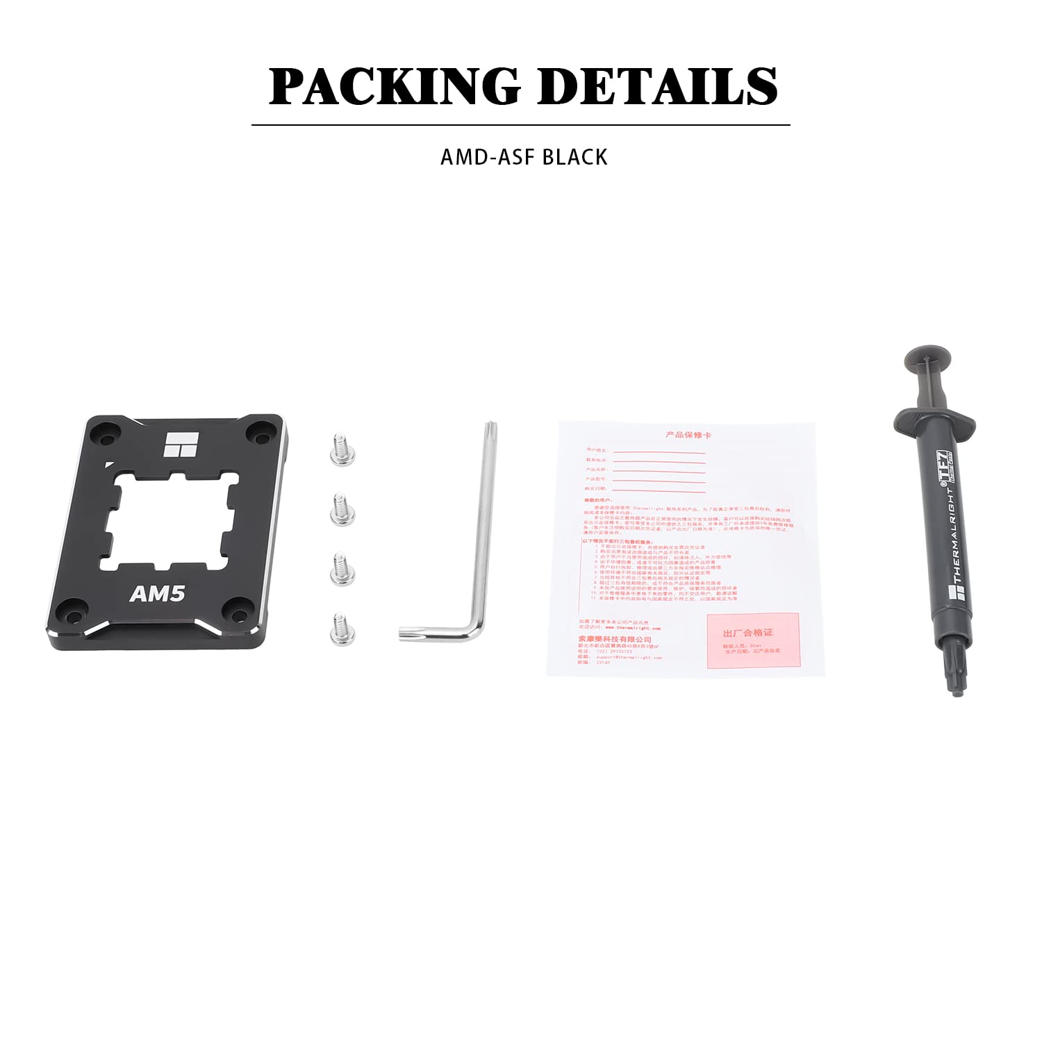 Thermalright Asf Black Am5 Cpu Holder, Corrective Anti Bending Fixing Frame, Am5 Full Fit Fixed Non Marking Mounter, Am5 Anti Be