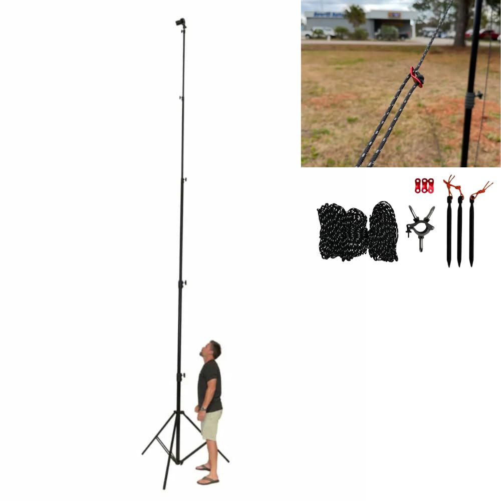 Glide Gear Tst 20 Sky High 20 Tall Video Camera Tripod Stand - Air-Cushioned Telescoping Sections, Supports Up To 8 Lbs - Ideal