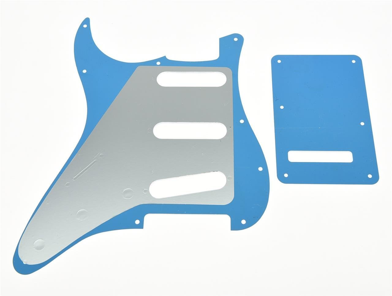 Kaish 11 Hole St/Strat Style Pickguard Sss Pick Guard With St Back Plate Tremolo Trem Cover For Usa/Mexico Stratocaster/Strat Si