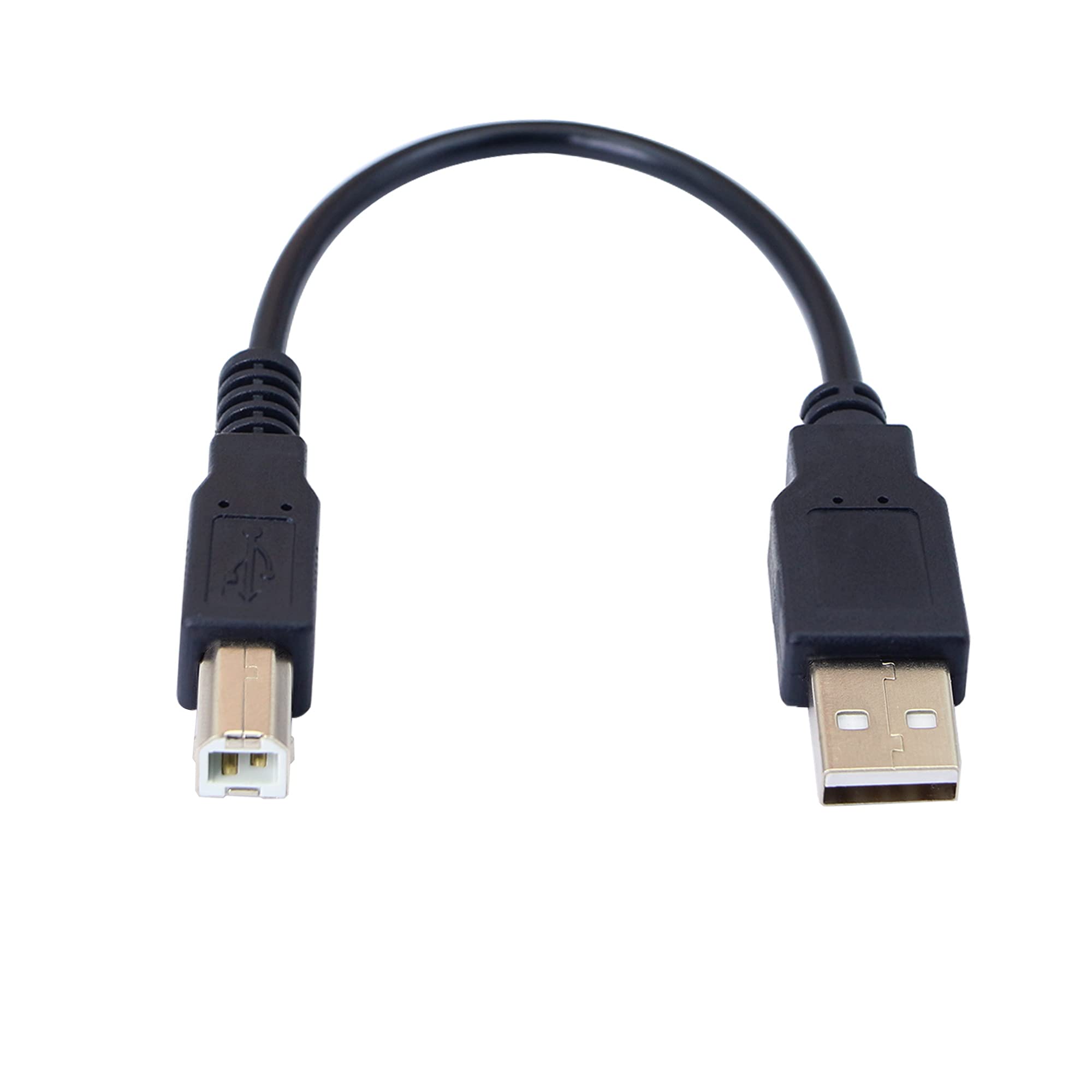 Gintooyun Usb Printer Cable,Usb 2.0 Type A Male To B Male Scanner Cord High Speed For Printer,Monitor,External Hard Drivers,Scanner And More,Black