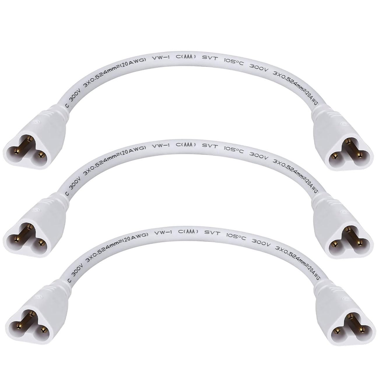 T5 T8 Led Tube Connector Adapter Cable Connector Cable Wire 8 Inch Double Male To Male End Extension Cord For Integrated Led Flu