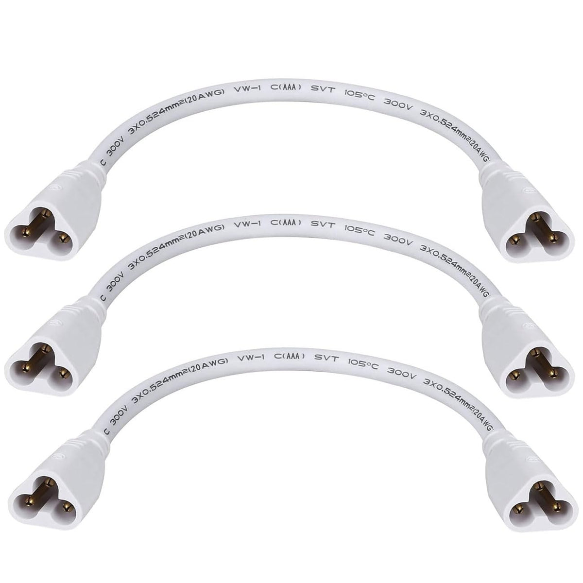 T5 T8 Led Tube Connector Adapter Cable Connector Cable Wire 8 Inch Double Male To Male End Extension Cord For Integrated Led Flu