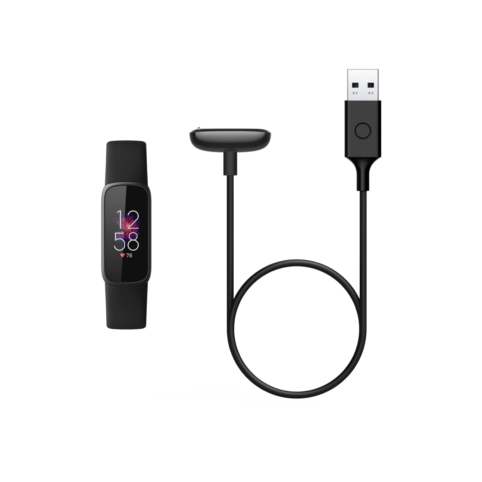 Fitbit Luxe & Charge 5 And Retail Charging Cable, Official Product, Black, Smartphone