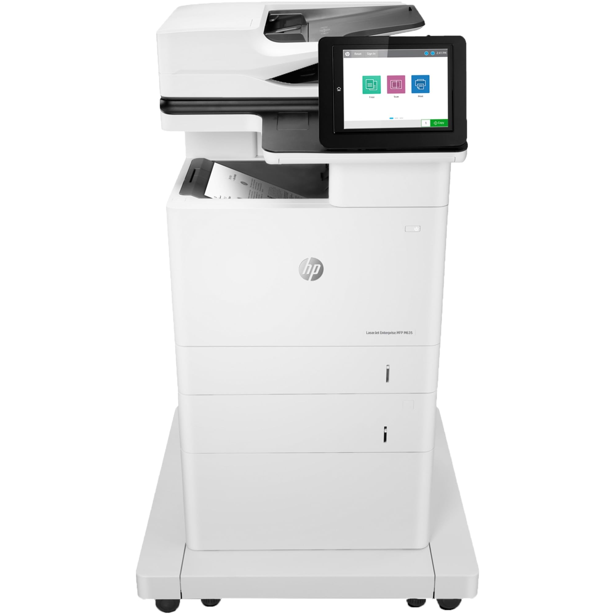 HP LaserJet Enterprise MFP M635fht Monochrome All-in-One Printer with Built-in Ethernet, 2-Sided Printing, Extra Paper Tray & Wh