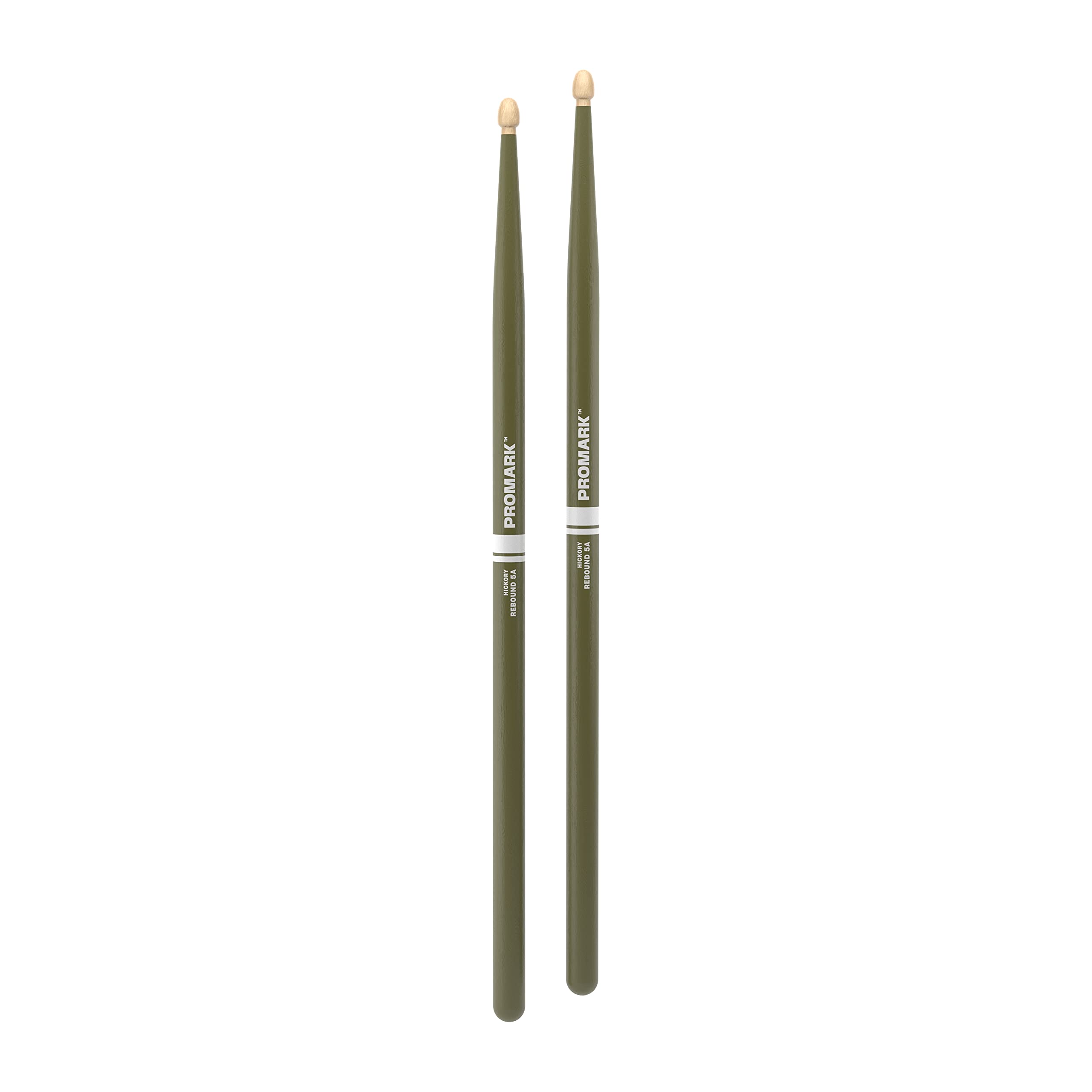 Promark American Hickory Rebound 5A Drumsticks, Acorn Tip, Green   Single Pair