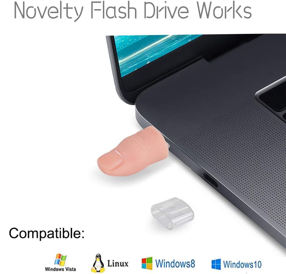 Aretop Fun Flash Drive 32Gb, Usb2.0 Creative Novelty Miniature Thumb Shape Flash Drive Cool 32Gb Thumb Drive Memory Stick Pendri