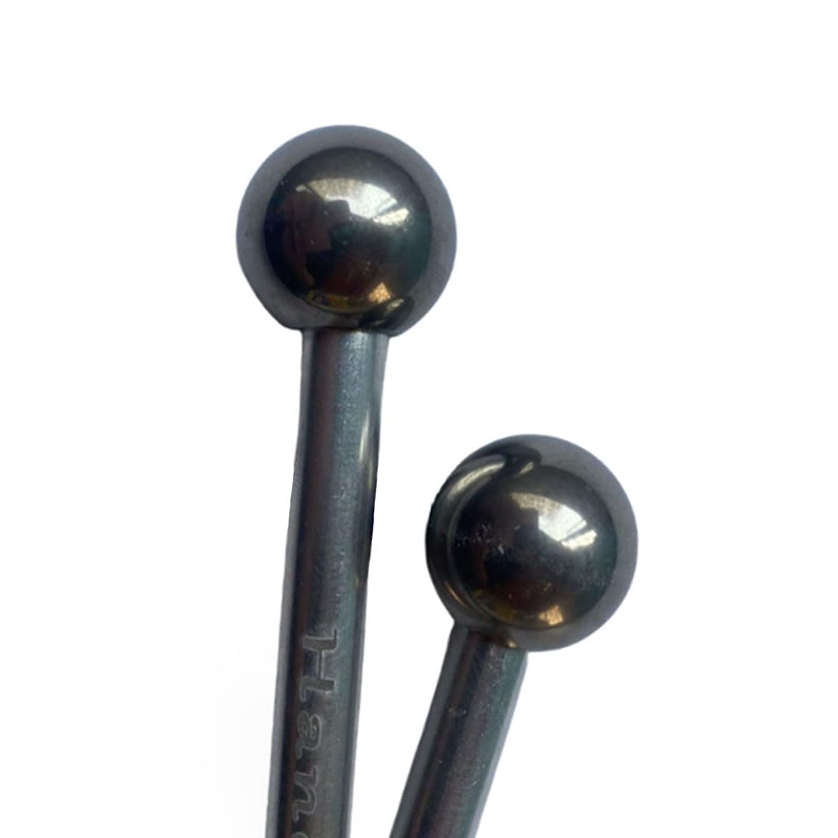 Tuoren 1 Pair Tongue Drum Mallets Metal Steel Head Drum Sticks With Rubber Handle Ethereal Drumstick Percussion Sticks Hammer Fo