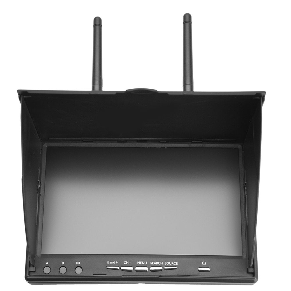 Fpv Monitor, 800X480 5.8Ghz 40Channels 7Inch Lcd Screen Monitor/Display Dual Receiver Monitor For Fpv Drone Quadcopter Automatic