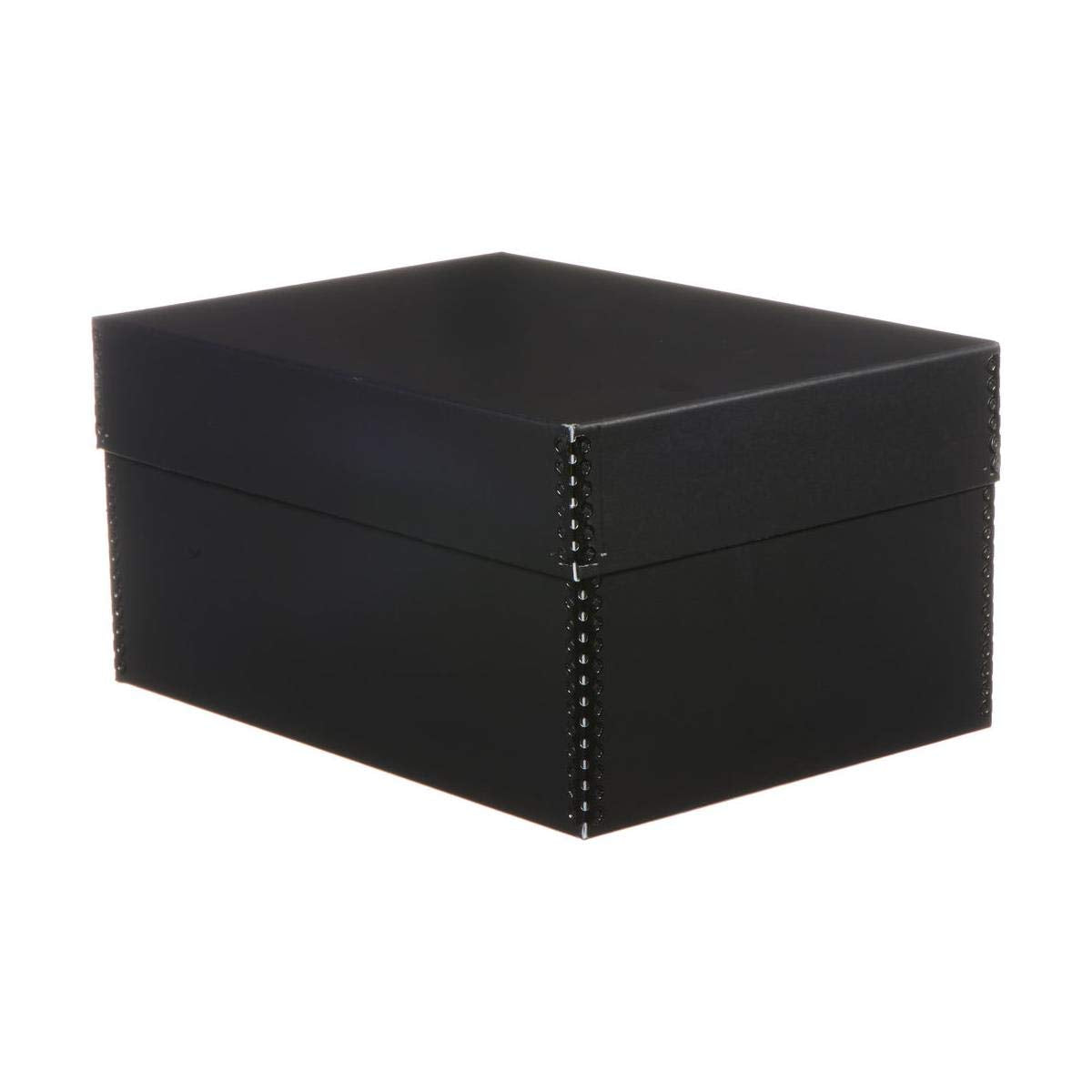 Lineco Photo Storage Box, Holds 1000 3 x 5 or 4x6 or 5x7 Pictures, Removable Lid with 12 4x6 Photograph Envelopes, Color: Black.
