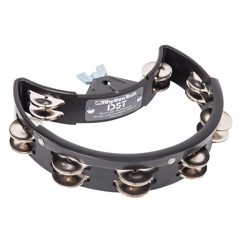 Rhythm Tech Tambourine, Black, Inch (Dst10)