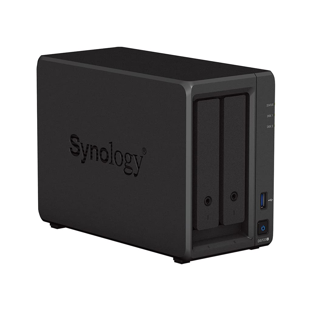 Synology Ds723+ 2 Bay Diskstation Nas (Amd Ryzen 4 Threads R1600 Dual Core 2Gb Ram 2Xrj 45 1Gbe Lan Port) 8Tb Bundle With 2X 4Tb