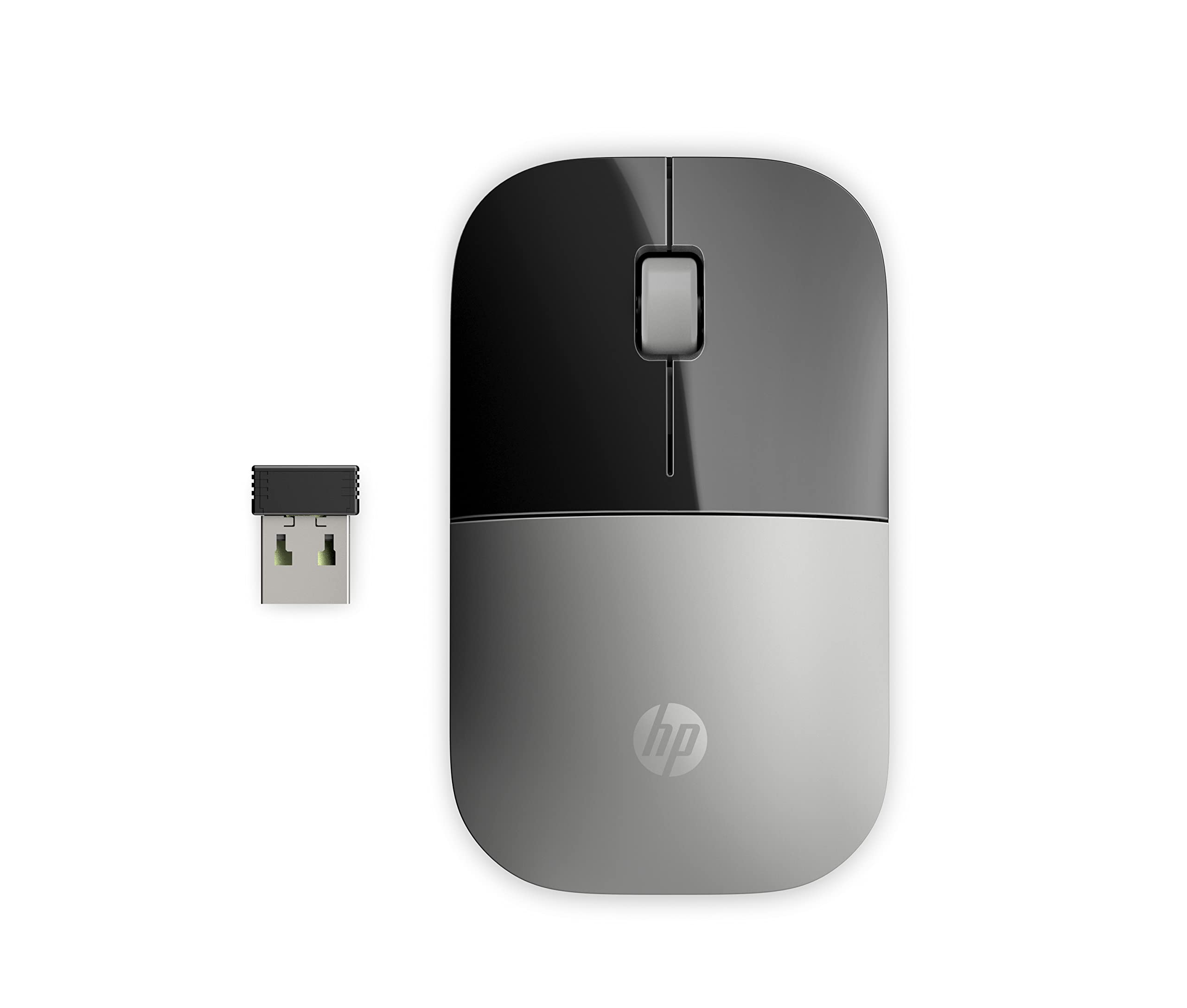 HP Z3700 G2 Wireless Mouse   Natural Silver, Sleek Portable Design fits Comfortably Anywhere, 2.4GHz Wireless Receiver, Blue Optical Sensor, Wins PC, Laptop, Notebook, Mac, Chromebook (66Z09AA#ABL)