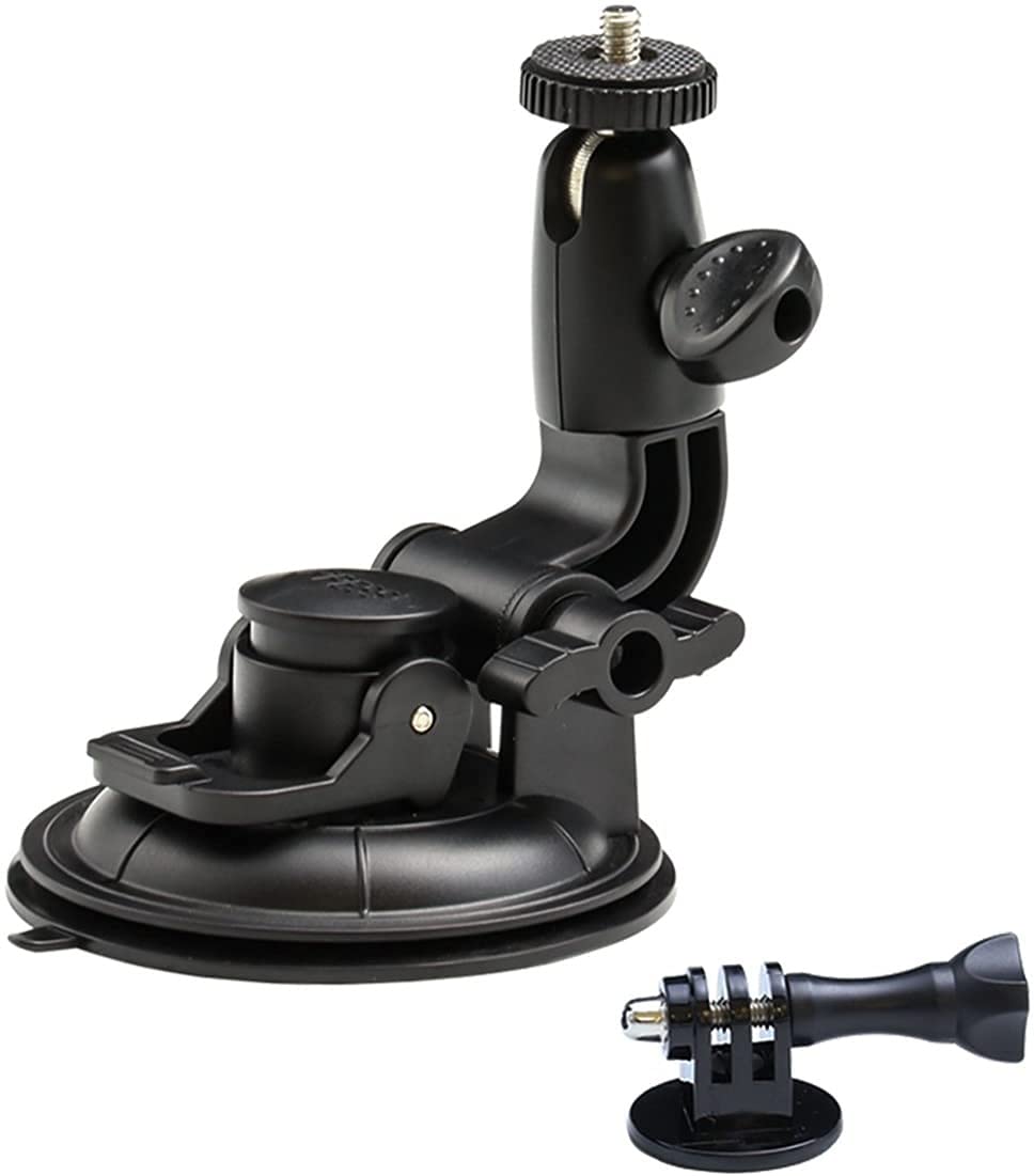 Exshow Car Camera Mount Holder For Gopro, Suction Cup Car Windshield Dashboard Dash Mount, Heavy Duty Action Camera Stand For Go
