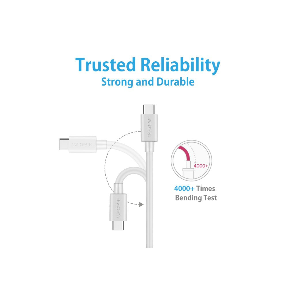 Mageek Usb C To Usb 2.0 Cable (6Ft) Long Cord For Samsung Galaxy S20 S10 / Note 8, Lg V20 And More (White)