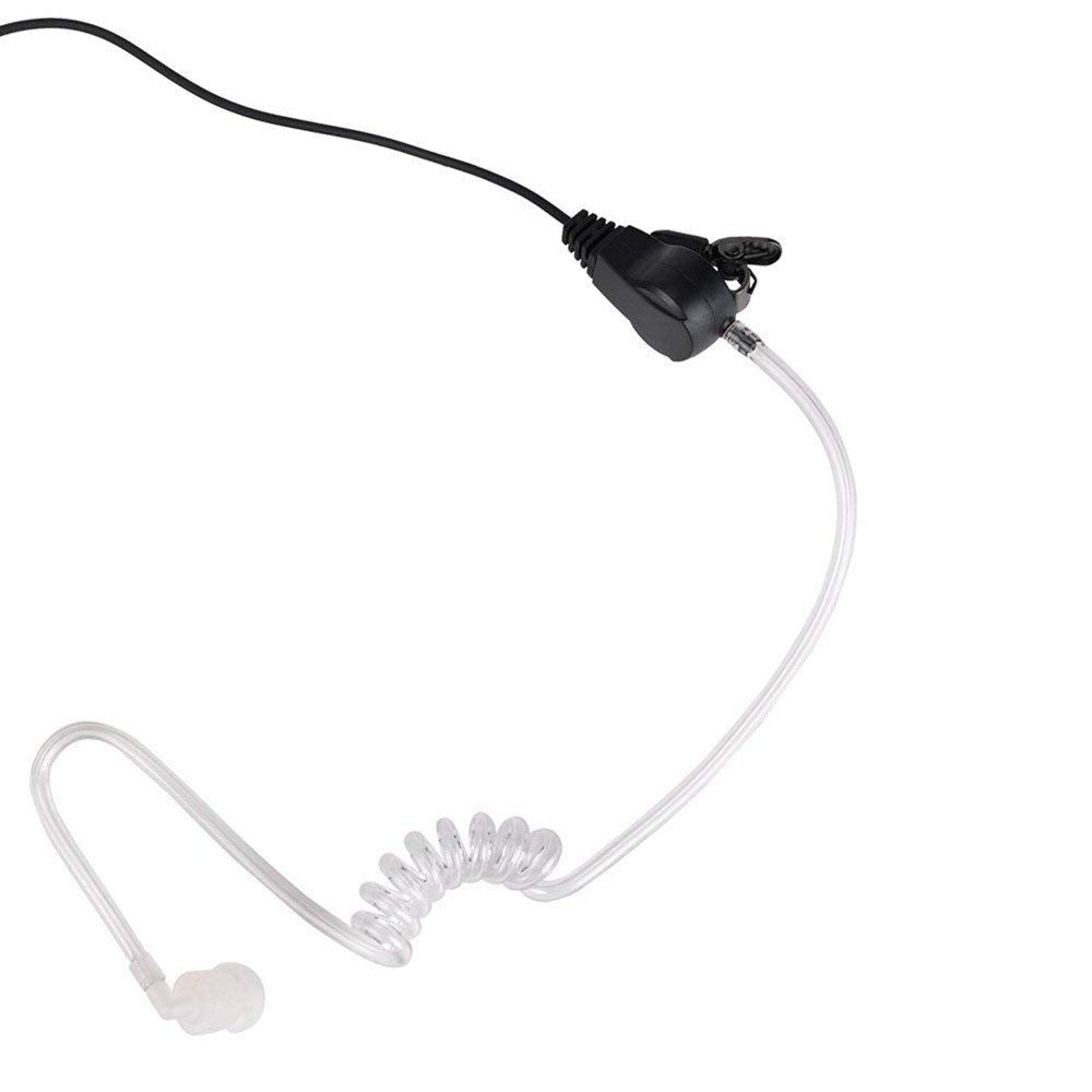 Airsn 2 Pin Fbi Earpiece/Headset For Walkie Talkie With Clear Sound Ptt Mic&Soft And Comfort Acoustic Tube For Uv 5R Bf F8Hp Bf 888S, Kenwood Tk3230 Two Way Radio (1 Pack)